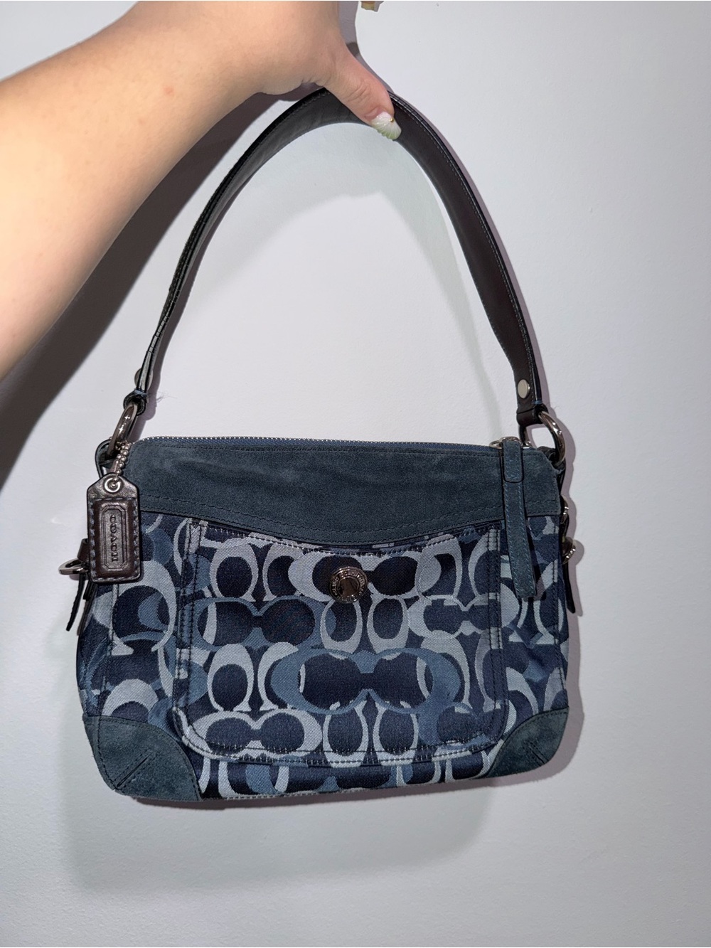 Vintage Coach Blue Shoulder Bag